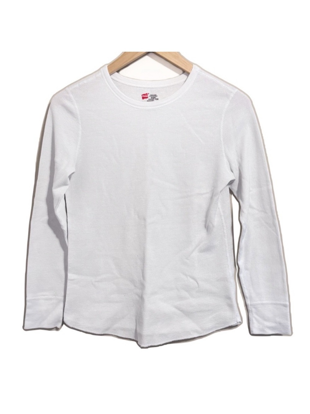 Hanes Shirt 3 for 15 SALE CLEARANCE White Waffle Thermal Long Sleeve T-Shirt